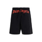 Black Cotton Bermuda Shorts