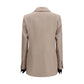 Beige Silk Blazer