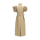 Beige Linen Sleveless Jacket