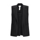 Black Viscose Sleveless Jacket