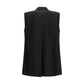Black Viscose Sleveless Jacket