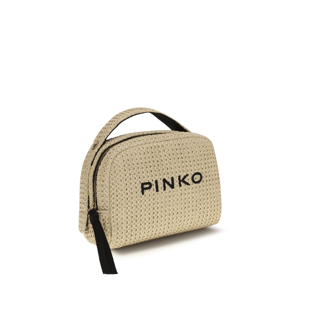 Beige Raffia Wallet