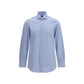 Blue Cotton Pattern Shirt