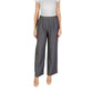 Gray Polyester Casual Pants