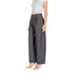 Gray Polyester Casual Pants