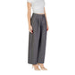 Gray Polyester Casual Pants