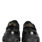Black Chunky Sole Leather Men Loafers Shoes