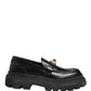 Black Chunky Sole Leather Men Loafers Shoes