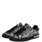 Black Portofino Graffiti Stud Sneakers Shoes