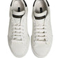 White Black Portofino Leather Sneakers Shoes