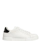 White Black Portofino Leather Sneakers Shoes