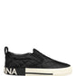 Black Quilted Slip On Low Top Sneakers Shoes