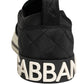 Black Quilted Slip On Low Top Sneakers Shoes