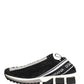 Black Crystal Logo Slip On Sorrento Sneakers Shoes