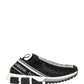 Black Crystal Logo Slip On Sorrento Sneakers Shoes
