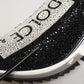 Black Crystal Logo Slip On Sorrento Sneakers Shoes