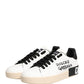 White Low Top Portofino Leather Sneakers Shoes