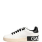 White Low Top Portofino Leather Sneakers Shoes