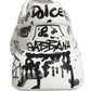 White Daymaster Graffiti Low Top Sneakers Shoes