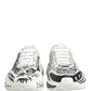 White Daymaster Graffiti Low Top Sneakers Shoes