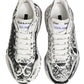 White Daymaster Graffiti Low Top Sneakers Shoes