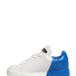 White Blue Lace Up Low Top Sneakers Shoes