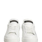 White Blue Lace Up Low Top Sneakers Shoes
