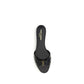 Black Calf Leather Bos Taurus Flat Sandals
