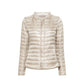 Beige Polyamide Full-Length Jacket