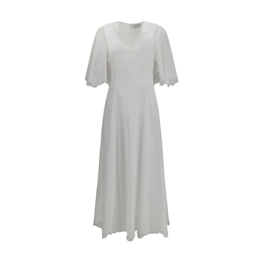 White Cotton Casual Dress