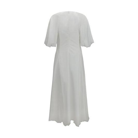 White Cotton Casual Dress