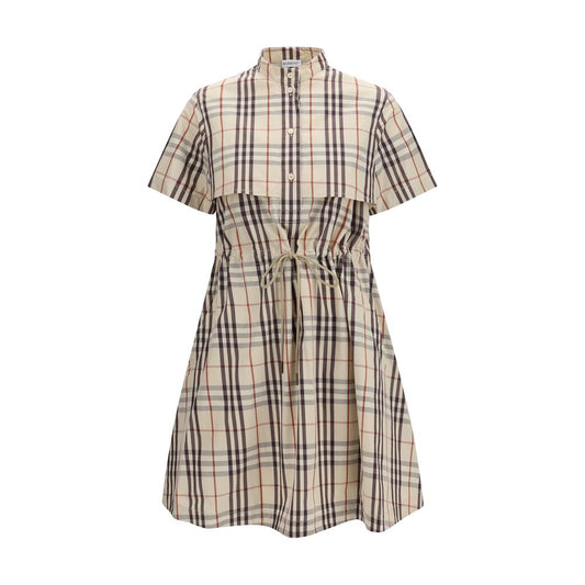 Beige Cotton Casual Dress