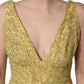 Gold V-neckline Mermaid Sequinned Gown Dress