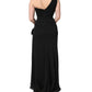 Black One Shoulder Neckline Long Gown Dress