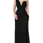 Black One Shoulder Neckline Long Gown Dress
