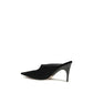Black Suede Leather Mules