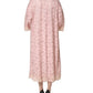 Pink Corded Floral Lace Kaftan Midi Dress