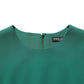 Green Viscose Long Sleeves A-line Mini Dress