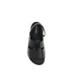 Black Calf Leather Bos Taurus Flat Sandals