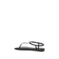Black Rubber Flat Sandals
