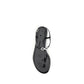 Black Rubber Flat Sandals