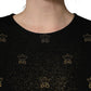 Black DG Crown Short-Sleeve Sheath Dress