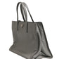 Gray Saffiano Leather Tote