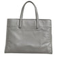 Gray Saffiano Leather Tote
