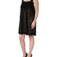 Black Viscose Fringed Sleeveless Mini Dress
