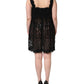 Black Viscose Fringed Sleeveless Mini Dress