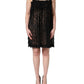 Black Viscose Fringed Sleeveless Mini Dress
