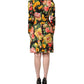 Multicolor Floral Print LongSleeve Midi Dress