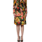 Multicolor Floral Print LongSleeve Midi Dress