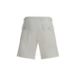 Beige Cotton Bermuda Shorts